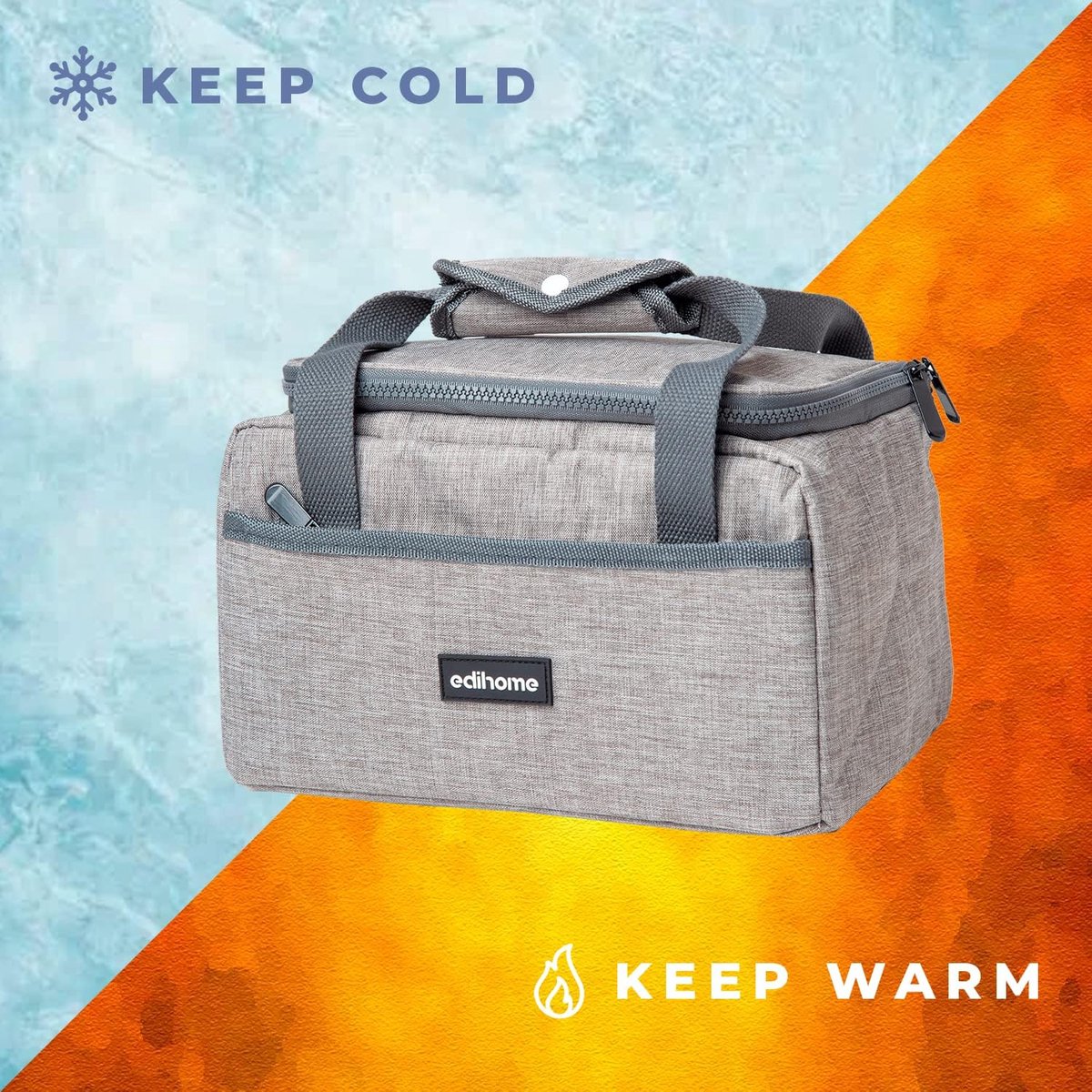 Koeltas - Grijs - 8 Liter Capaciteit - BPA-vrij en Waterdicht - Voor Werk, Camping of Reizen