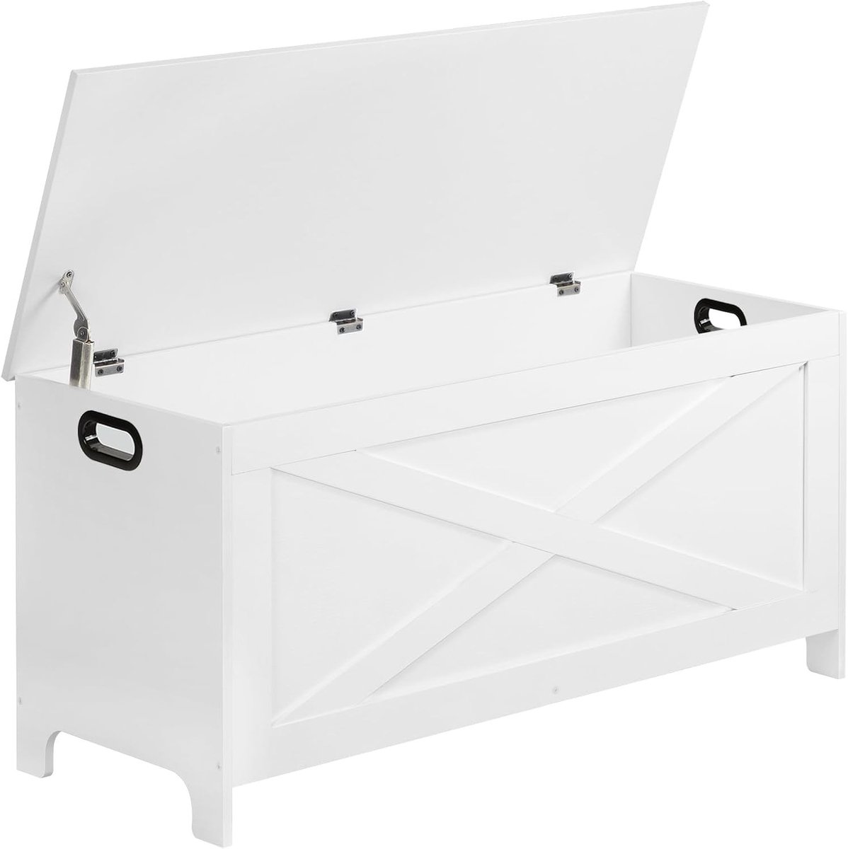 Retro Opbergkist voor Speelgoed - Sofa met Opslag - 100 x 40 x 48 cm voor Woonkamer en Slaapkamer in Wit