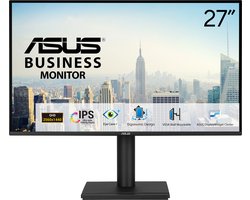 ASUS VB27AQ - QHD Business Monitor - Frameless - 1ms - Hoogte verstelbaar - Speakers - TCO gecertificeerd - 27 Inch
