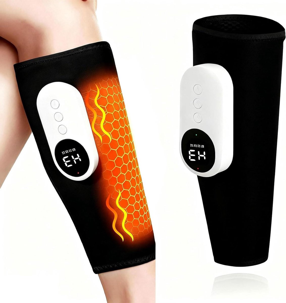 Been Massager - Luchtcompressie Apparaat - Spierontspanning Bevorderen - Verwarmende Functie - 10 x 7 x 30 cm - Grijs