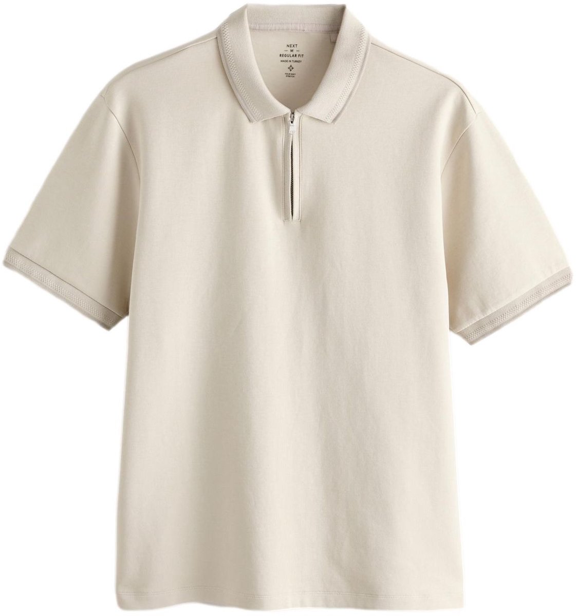Next - Heren - Motionflex zacht poloshirt - Crème
