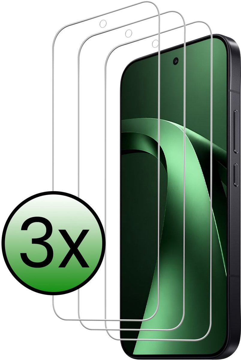 Screenprotector - 3 Stuks Geschikt voor Xiaomi 17T Pro - Extra Sterk - Beschermglas - Gehard Glas - Tempered Glass - Screen Protector