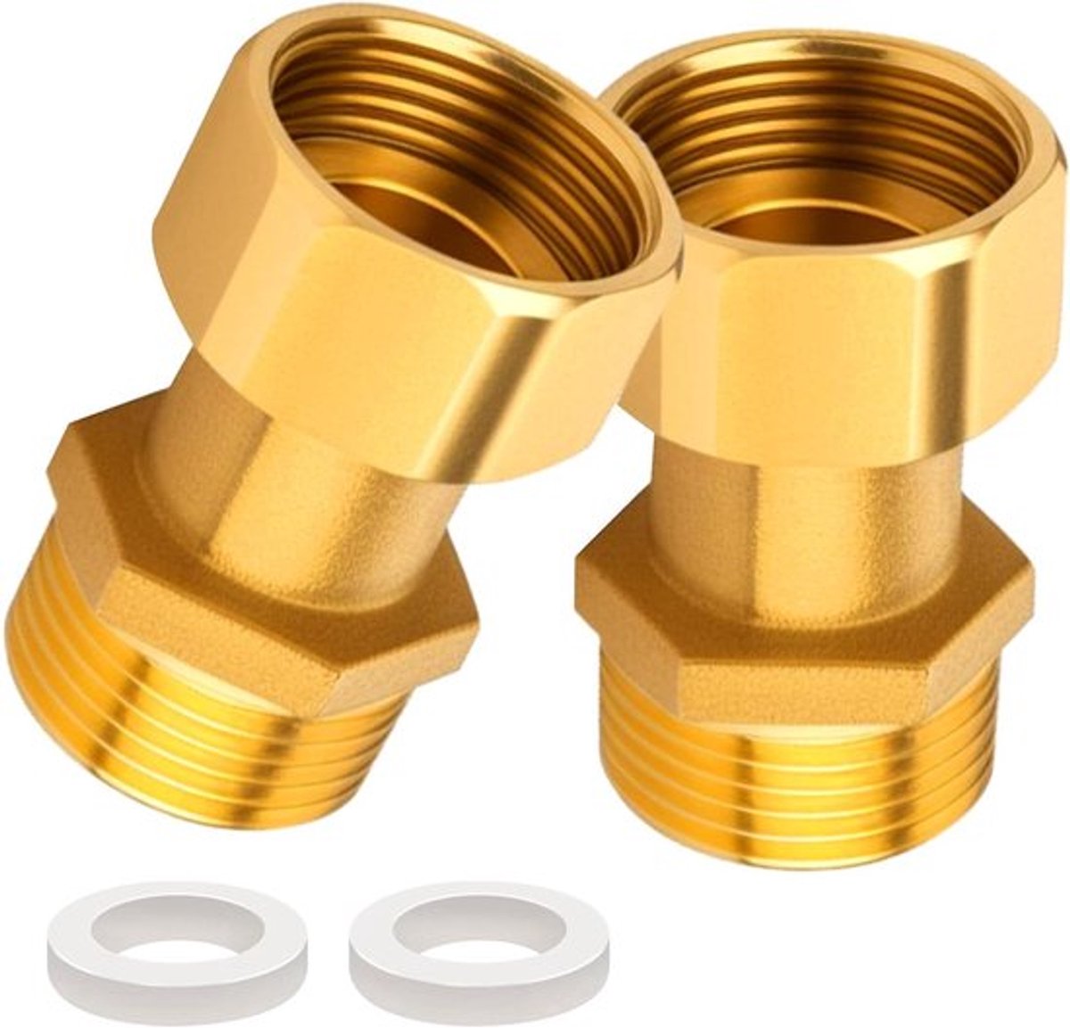 Messing beweegbare schroefverbinding 1 inch voor waterinstallaties en centrale verwarmingssystemen met afdichting