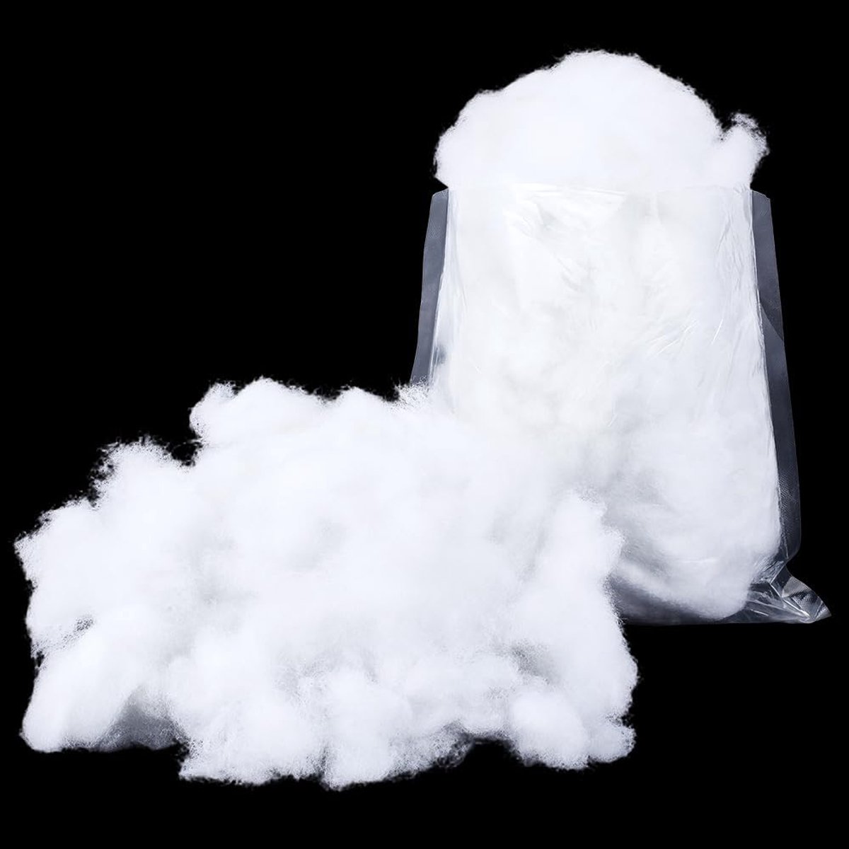 SnelShoppen - 100 g Witte 3D-Vezelvulling Polyfill Fiberfill - Zachte Premium Kussenvezelvulling - Polyester Voor Knuffels, Kussens, Haakwerk, DIY-Knu