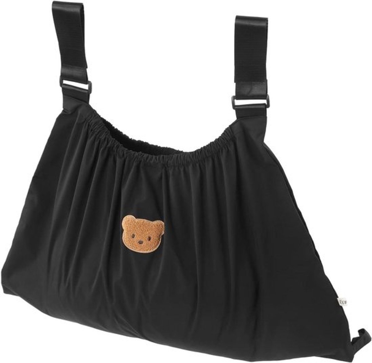 Organizer voor kinderwagen | Waterdichte opbergtas in zwart nylon | Met telefoonhouder | Grote capaciteit | Handig voor onderweg