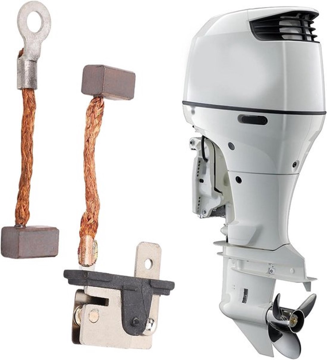 Trim motor borstel set voor buitenboordmotor - Vervanging boot motor borstel set - Onderdelen voor motor - Onderhoudsset voor bootmotor