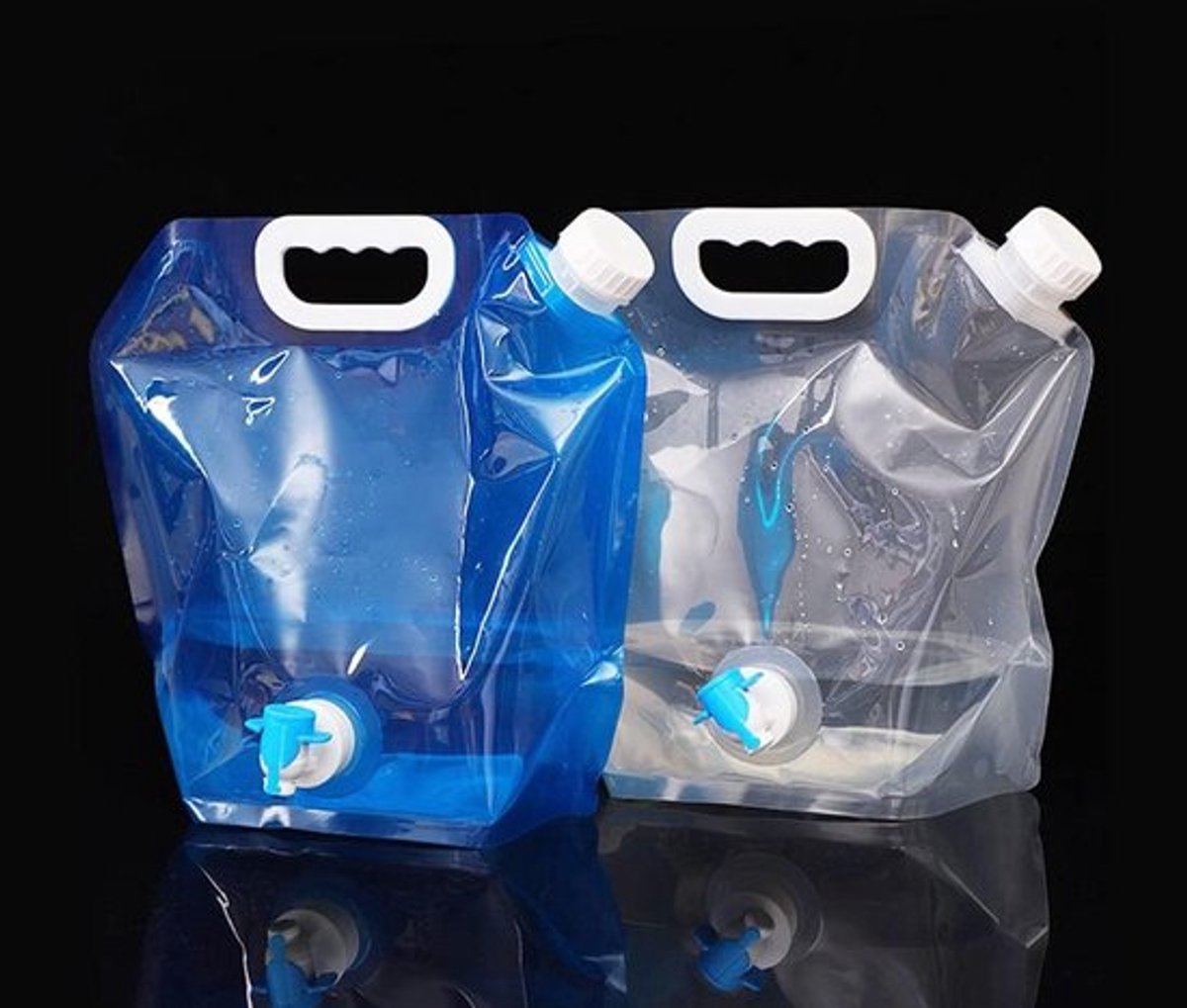 Vouwbare Waterkan 5L met Kraan, Ideaal voor Kamperen, BPA-vrij en Transparant, Handige Waterdispenser voor Buitenactiviteiten