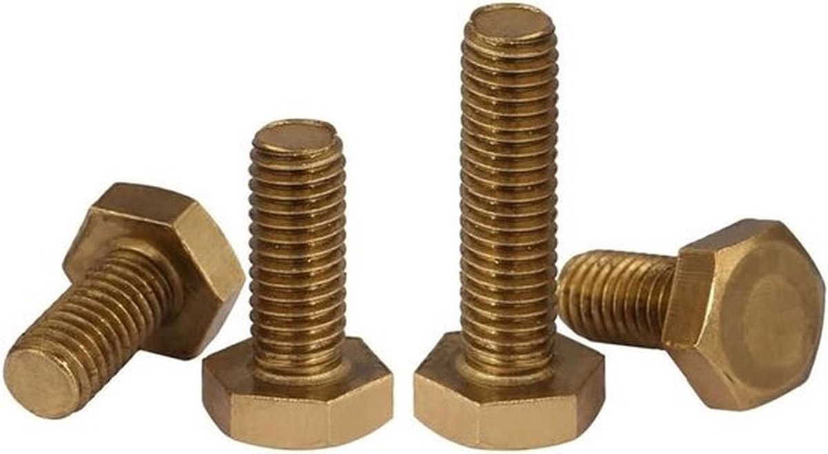 Verchroomde M10x30 mm Buiten Hex Bouten - 2 Stuks, Ideaal voor Mechanische Toepassingen en Klussen