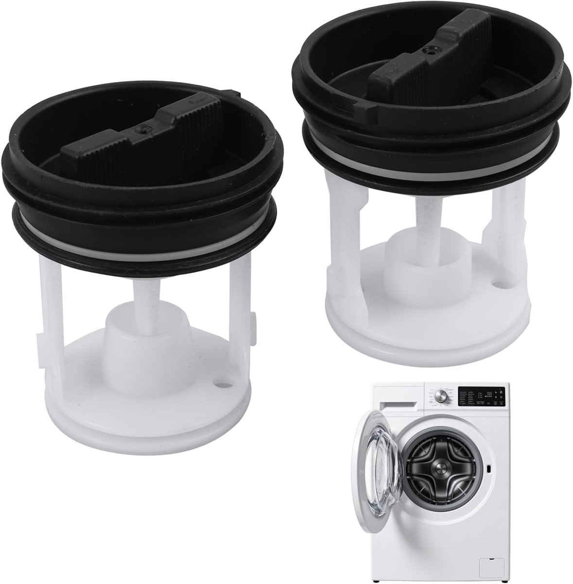 Twee sets vervangfilters voor wasmachines - Compatibel met Bauknecht, Whirlpool en Indesit - Eenvoudig te installeren, energiebesparend en efficiënt in gebruik