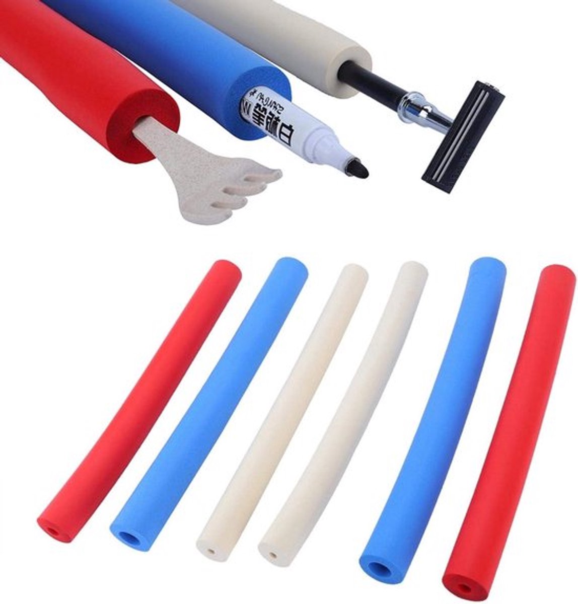 Sluithoes met foam-grip buis, antislip handvat, comfortabel en duurzaam - ouderen gebruiksvoorwerpen pennen potloden scheermessen