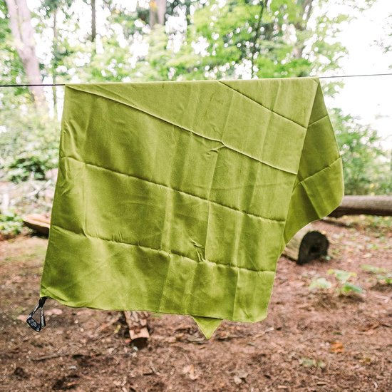 Microvezel Handdoek - Sneldrogende Doek - Sport en Outdoor - Antibacteriële Behandeling - 90 x 155 cm - Groen — afbeelding 3