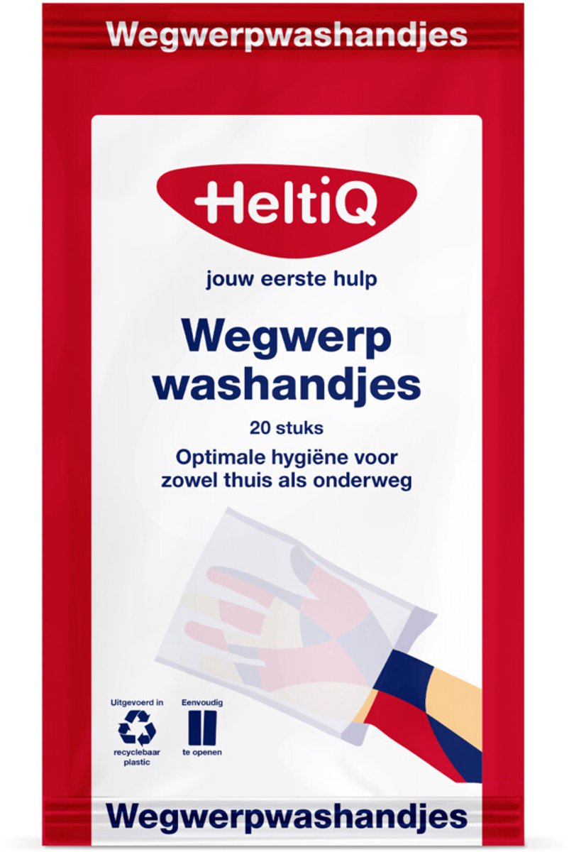 HeltiQ Wegwerpwashandjes - 4 x 20 stuks - Voordeelverpakking