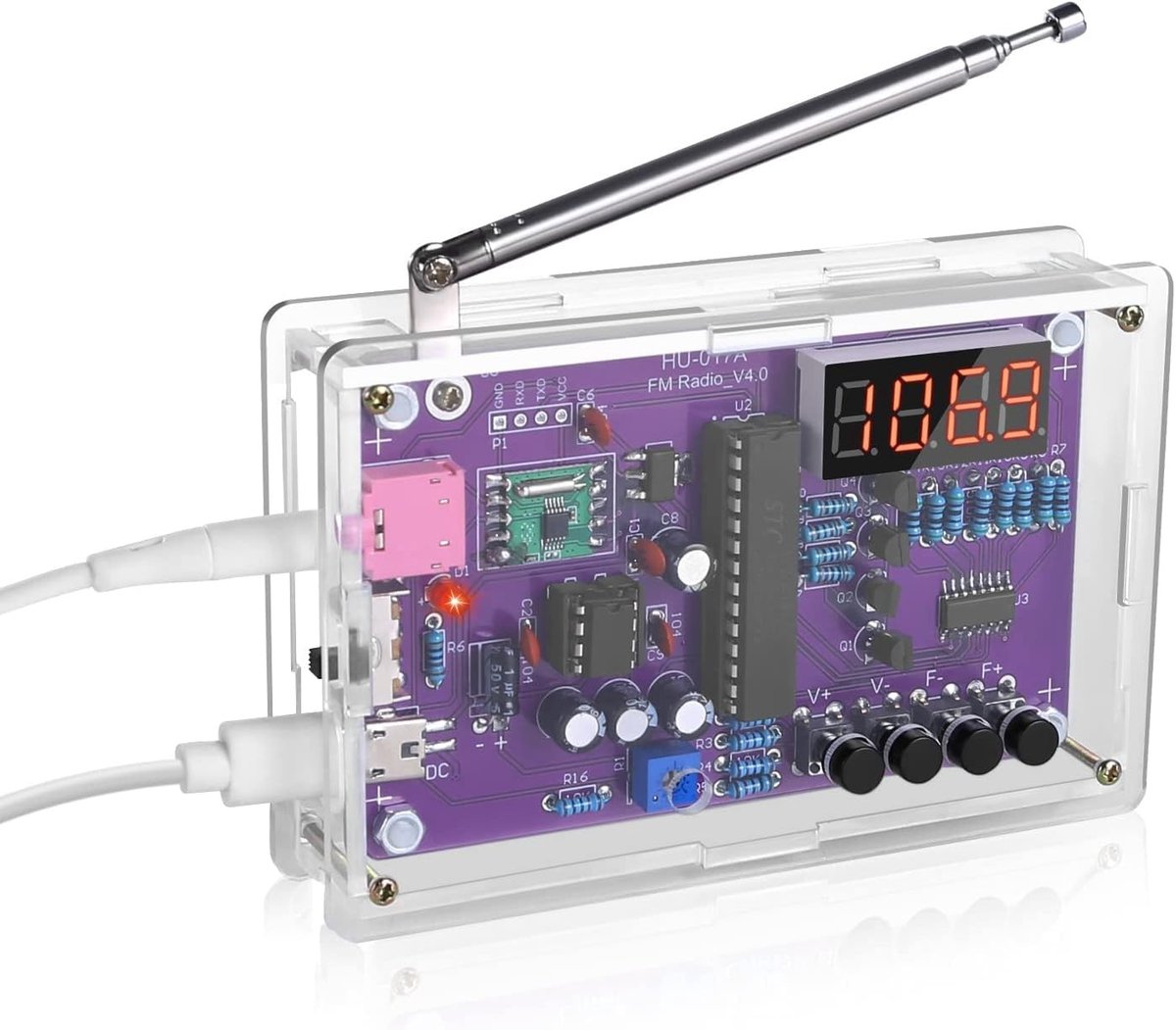 FM Radio Kit voor Solderen, DIY Elektronica Projecten, Digitale Radio en Draadloze Ontvanger met 3.5mm Hoofdtelefoon Jack