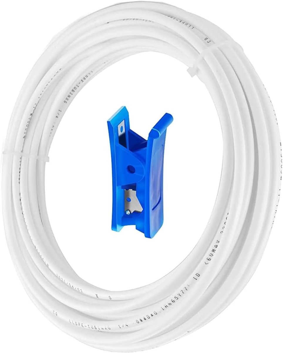 10 meter witte koelkast slang voor osmose, waterfilter en aquarium waterleiding 1/4" (6.35mm) met slangensnijder