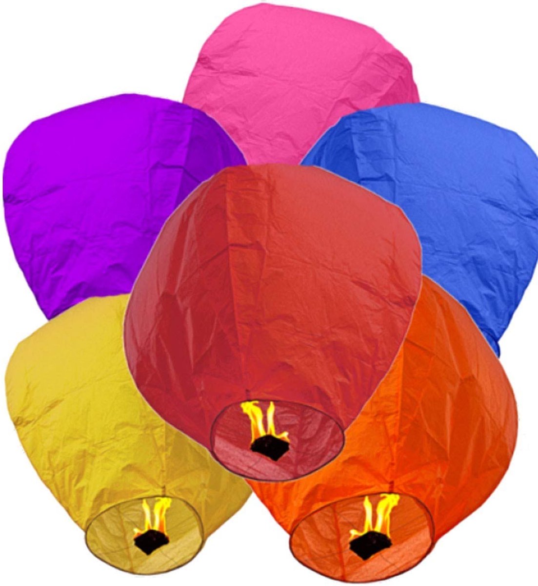 SnelShoppen - 10 x Vliegende Lantaarn Mini Chinese Heteluchtballon voor Feestjes, Bruiloften, Evenementen – Decoratie voor Avonden, 10 Stuks