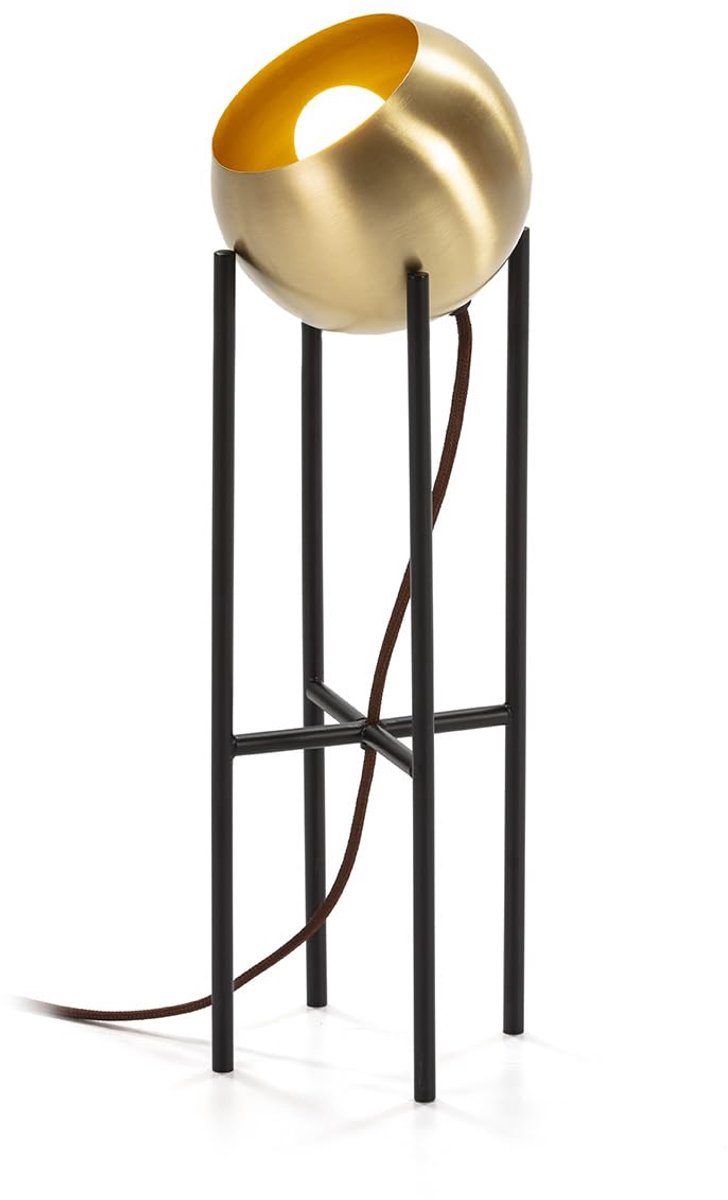 SnelShoppen - Plafondlamp 15 x 15 x 46 cm Metaal in Dorado/Zwart - Moderne Industrieel Design Verlichting voor Woonkamer, Slaapkamer, Keuken en Hal
