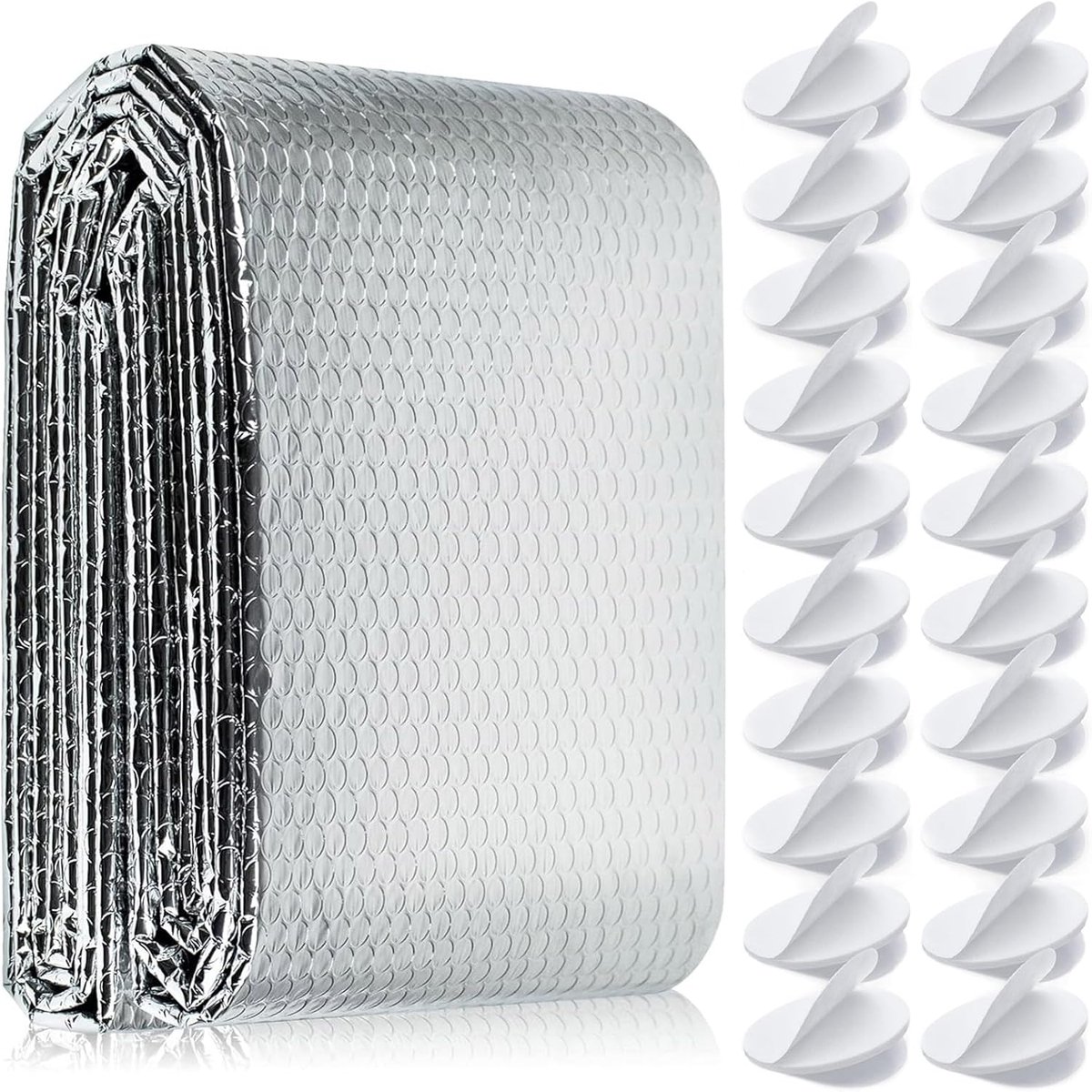SnelShoppen - Aluminium Bubble Isolatie Folie - Warmte Reflecterende Radiator Reflector Folie - Dampbarrière - Thermische Isolatie Roll 0.6x3 m voor M