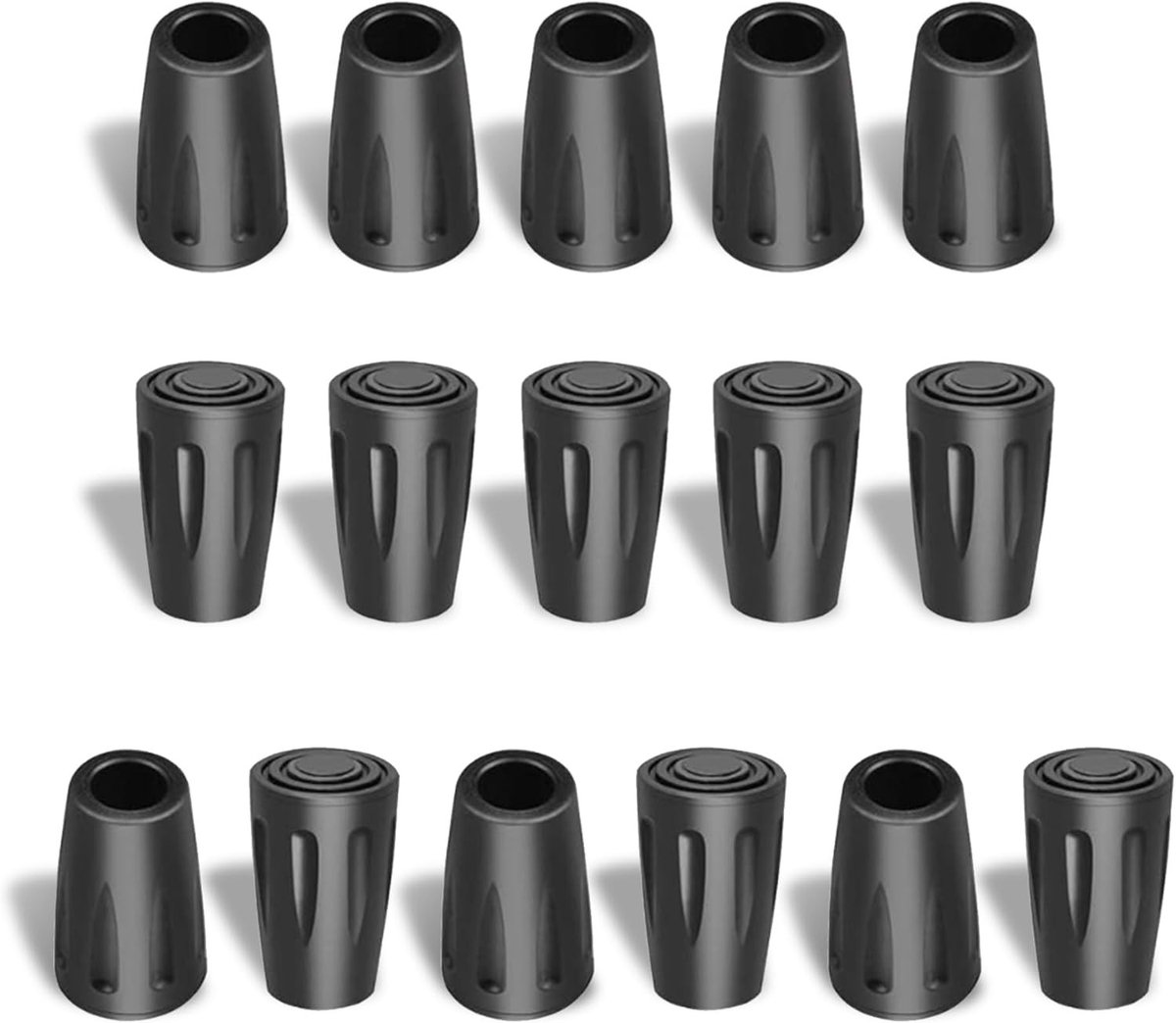 Rubber Buffers voor Wandelen en Trekkingstokken - Set van 16 Stuks voor Stabiliteit en Grip