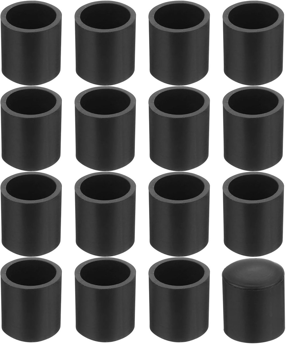 Set van 38 Antislip Stoelpootdoppen - Beschermende Ronde Caps voor Meubels - Zwart, 2/5 Inch
