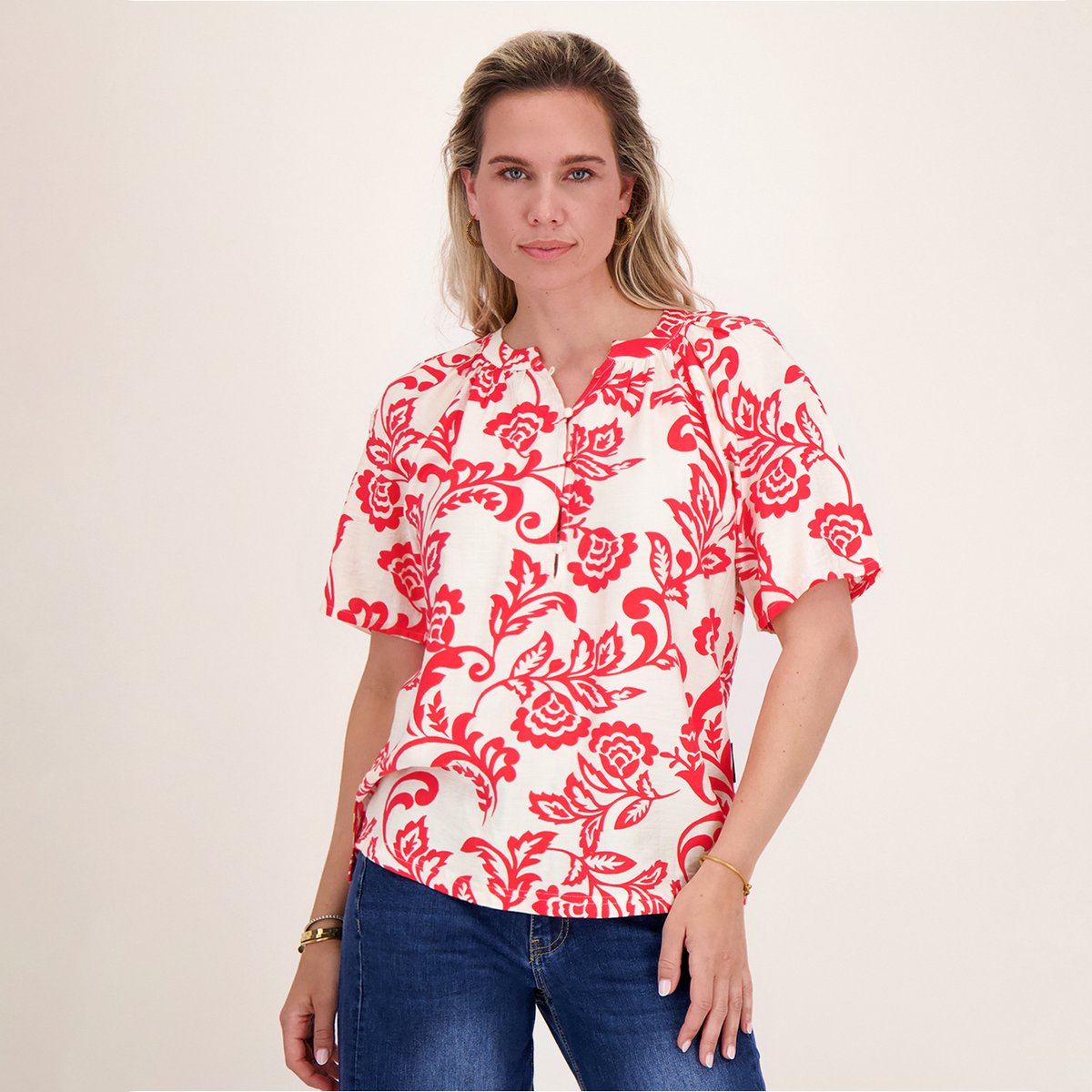 Je m'appelle Dames Top - Rood - Maat M
