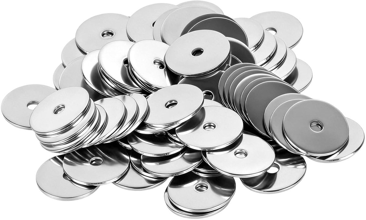 150 Stuks M8 Sluitringen Set - Roestvrijstalen Platte Washers voor Schroeven, Carrosserieschijven en Bevestigingen