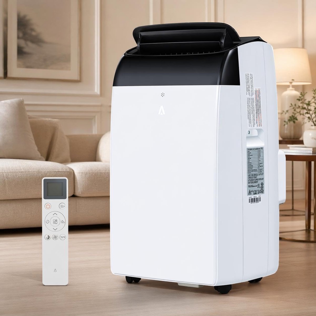 SnelShoppen - Mobiele Airconditioning 10.000 BTU zonder Buitenunit, 4-in-1 Koelen, Ontvochtigen, Ventilator, Energie-efficiëntie A++, R290 Koelmiddel,