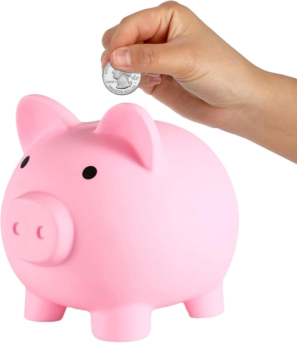 Veilige en Duurzame Spaarpot voor Meisjes - Roze Varkenspaarpot voor Kinderen om Geld te Sparen en Financieel Bewustzijn te Bevorderen
