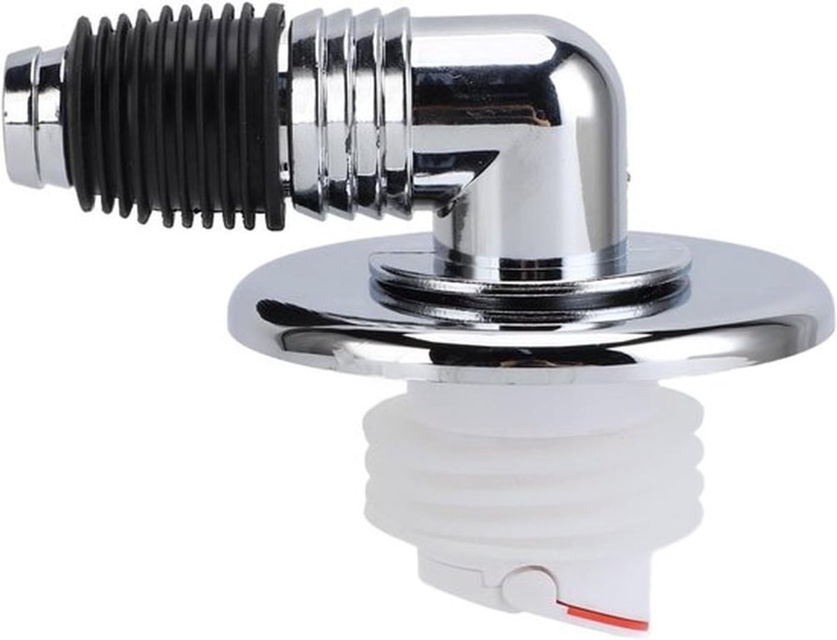 Afvoerputje voor Wasmachine en Douche - Inclusief Pijpconnector - Snelle Afvoer en Eenrichtingsafvoerklep - Vierkant Design - Handige Afvoerplug - Badkamer en Keuken - Duurzaam Materiaal
