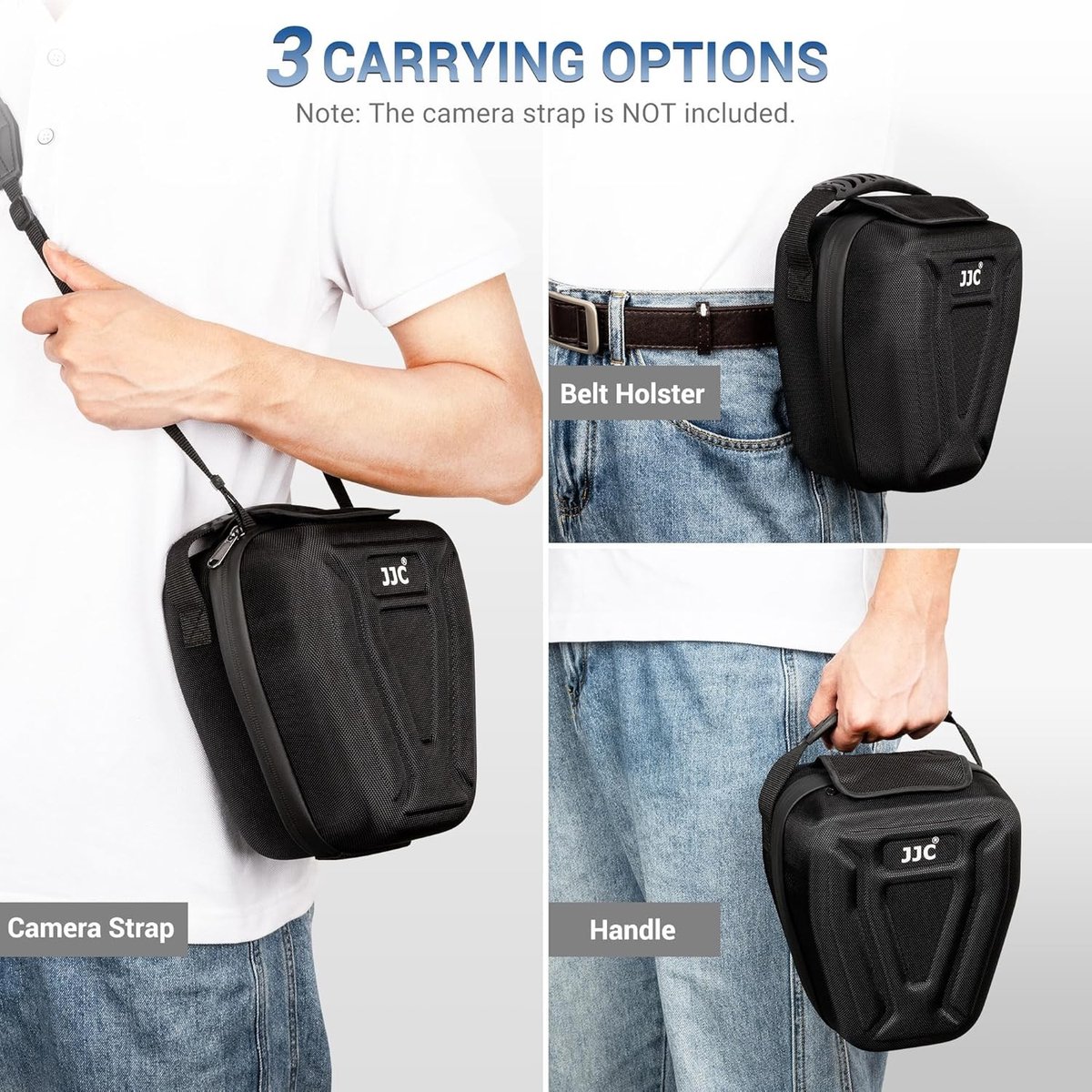 Schokbestendige Hard Camera Tas met Snelle Toegang, Gevoerde Binnenkant en Rubberen Handgreep voor Nikon, Canon, Sony en Olympus - Ideaal voor Fotografie en Reisgebruik