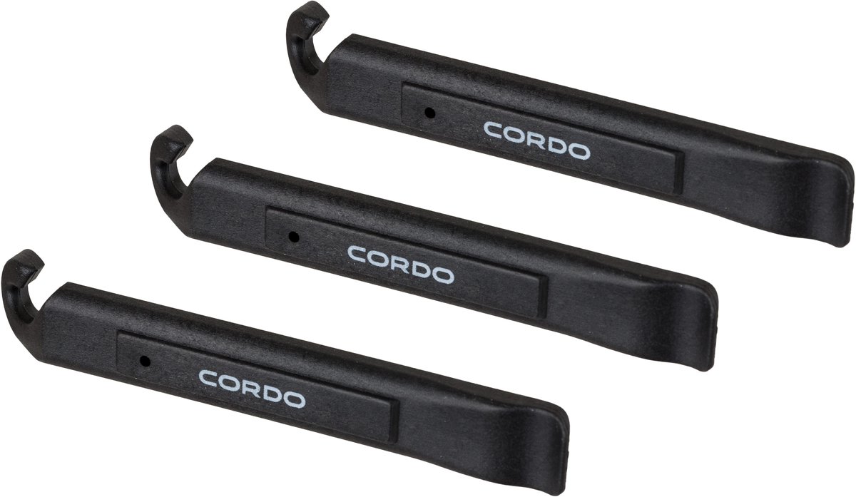 CORDO Bandenlichters - Set van 3 - Fietsgereedschap - Reparatiegereedschap - Kunststof - Met spaakhaak - Compact opklikbaar