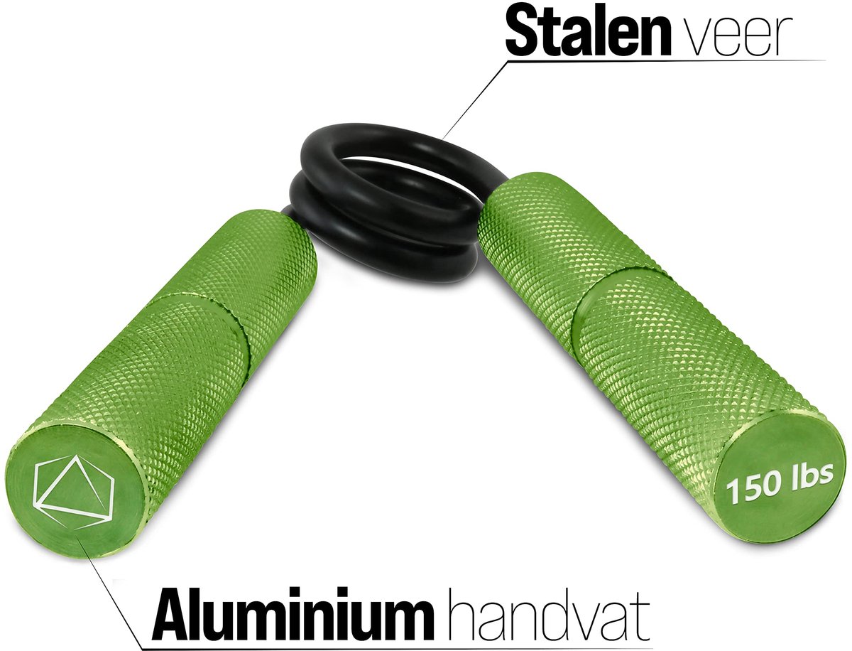 SnelShoppen - Onderarmtrainer Vingerhalter voor Maximale Greepkracht - Gehard Staal en Aluminium Gripper met Greeppolster en Tas - Handspiertrainer vo