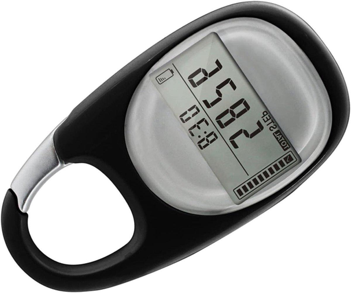 Digitale Stappenteller - Loopmeter Activiteitstracker - Fitness Doelen - 3D Sensor Technologie - 9.8 x 6.7 cm - Zwart