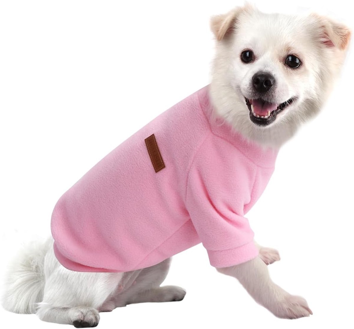 Hondenhoodie voor Kleine Honden, Warm en Lichtgewicht, Zacht en Elastisch, Ideaal voor Chihuahua's en Andere Rassen, Verkrijgbaar in Diverse Kleuren (Roze, L)