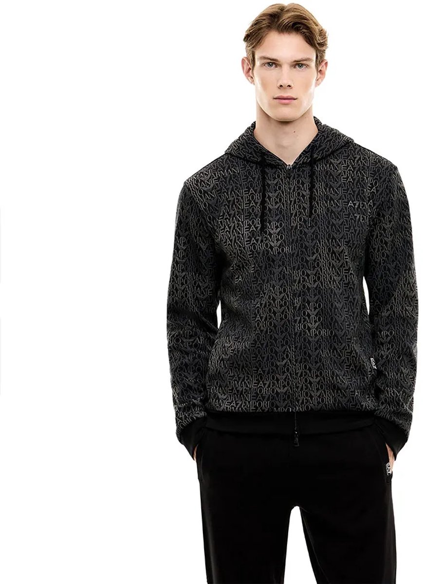 Ea7 Emporio Armani 7m002206_af12660 Sweatshirt Met Rits Zwart M Man