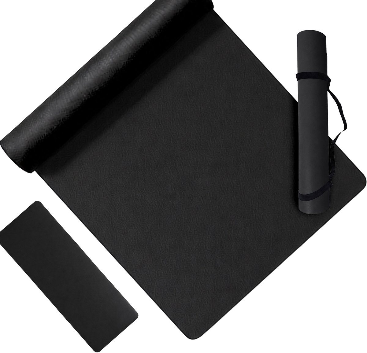 Yogamat antislip - 5 mm - zwart