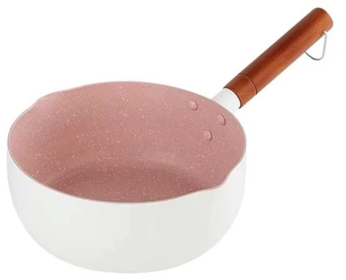 Melksauspan 18 cm - Japanse Steelpan - Antiaanbaklaag - Schenktuit - Geschikt voor Inductie - Duurzaam Materiaal