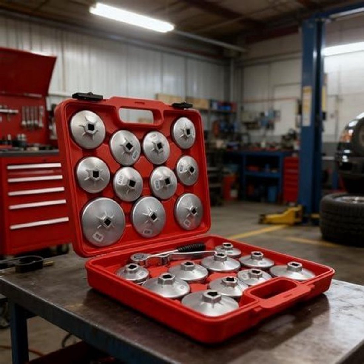 23-delige Oliefilterdop Moersleutel Set - Professioneel Aluminium Gereedschap voor Oliefilter Verwijderen
