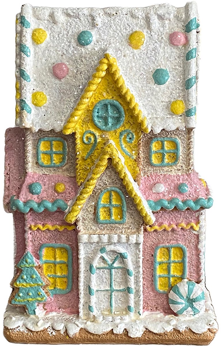 Clayre & Eef Gingerbread house Roze Kunststof