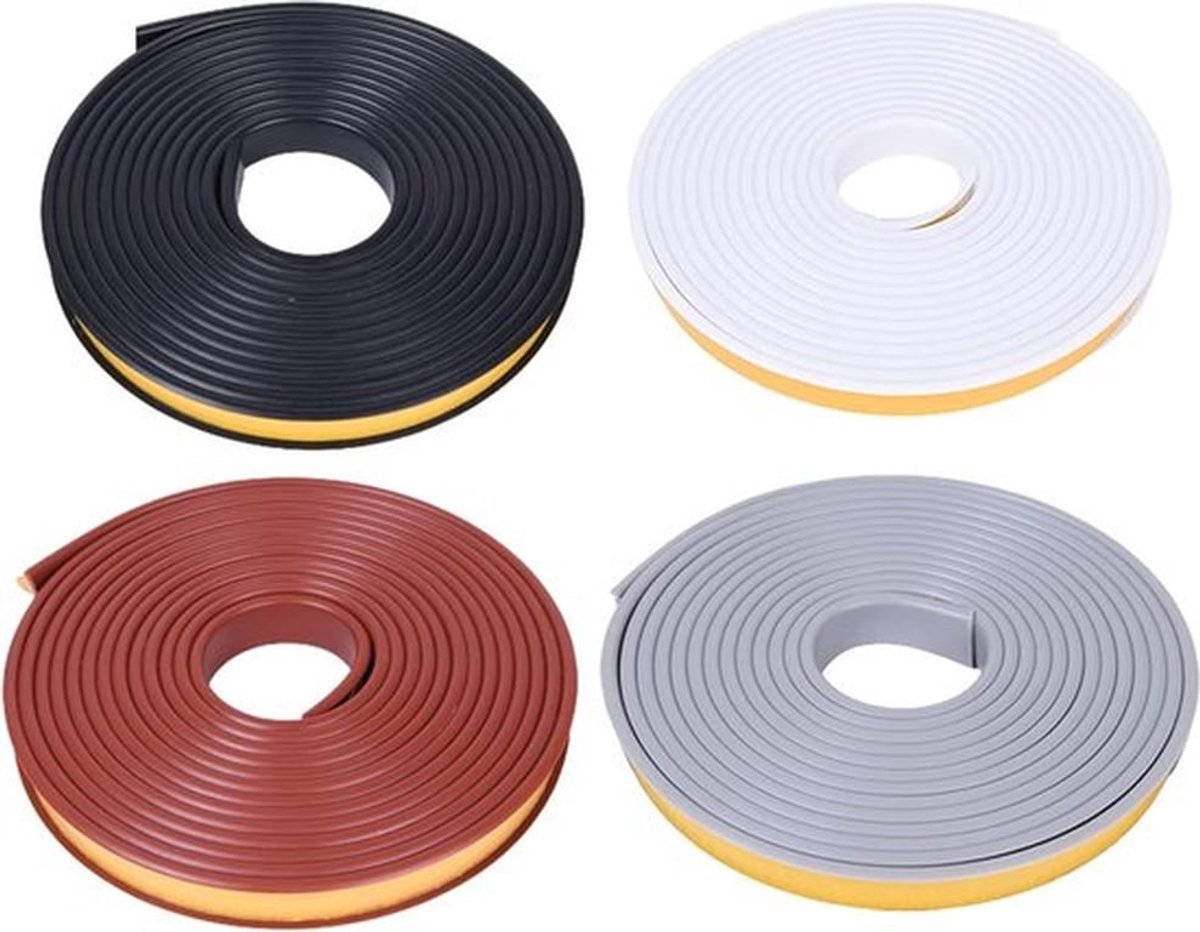 Zelfklevende U-vormige Meubelrand Tape, 5m Flexibele TPE Bescherming voor Kasten, Werkbladen en Plinten (Grijs, 12mm x 5m) - Veiligheid, Schadepreventie, Meubelbescherming