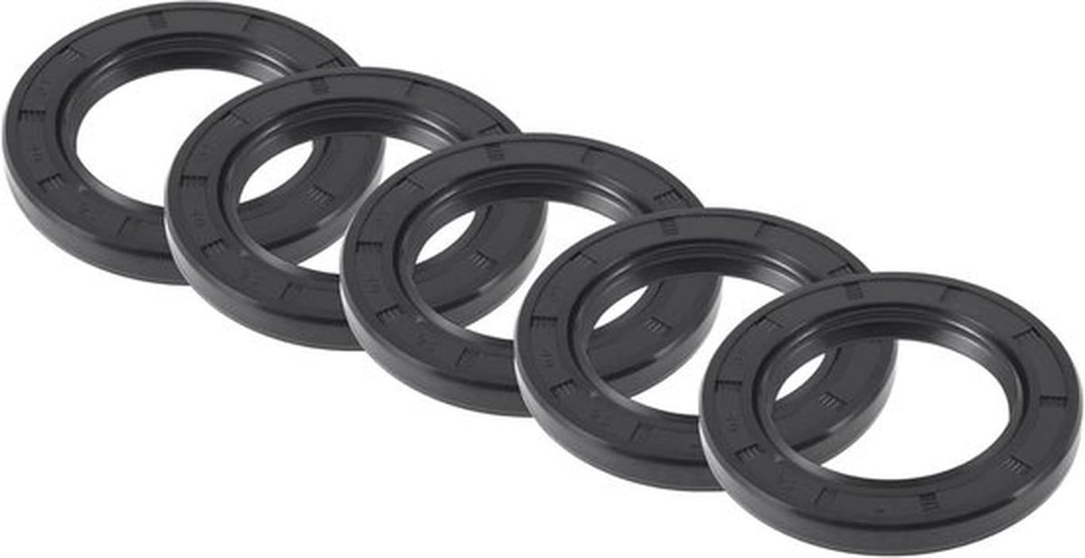 Universele Olieafdichting Dubbele Lip Met Stalen Veer voor Roterende As 40x62x7mm Hoge Druk NBR Rubber Zwart - 5 Stuks, Afdichting, Veer, Industrie