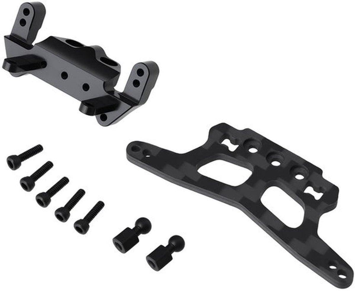 Shock Tower Carbon Fiber - Voor Losi Micro-B 1/24 Buggy - Voor Losi Micro-T 1/28 - Schokbestendig - Eenvoudige installatie - Hoge betrouwbaarheid - RC Schokdemper