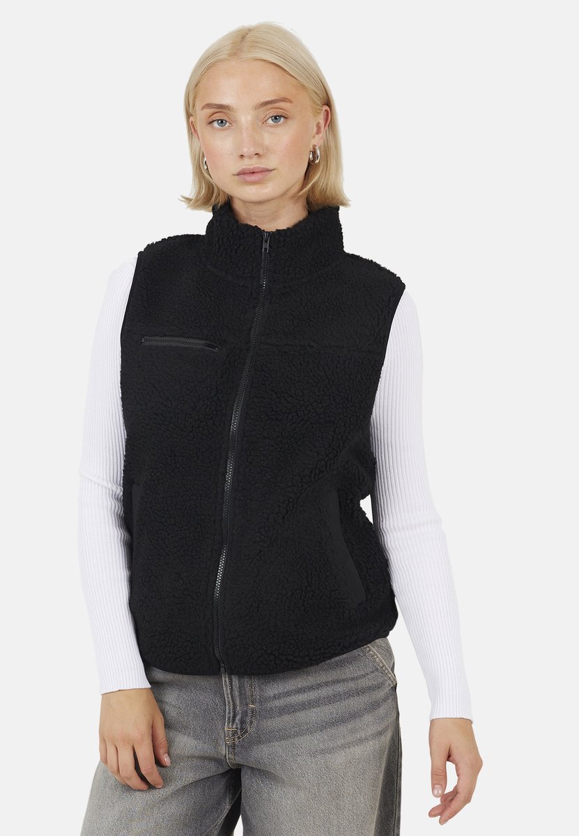 Brave Soul Outdoorvest Polyester Vrouwen Zwart