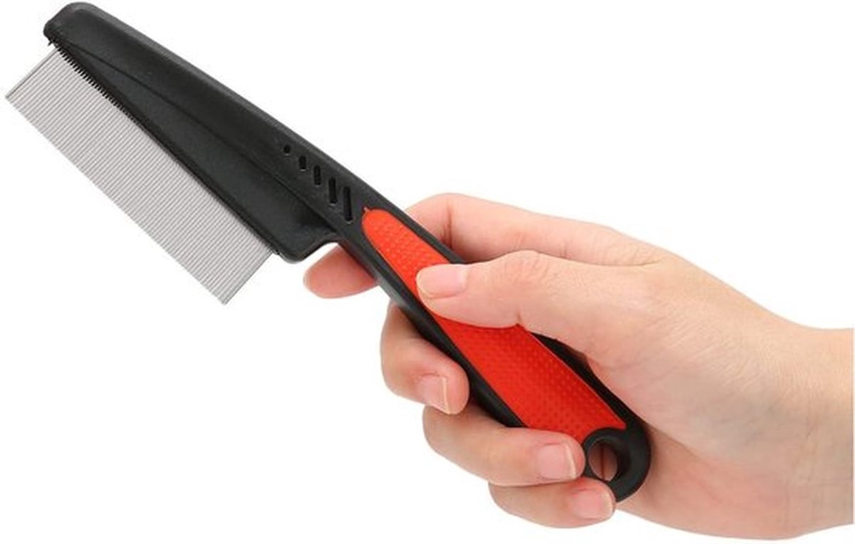 Luizenkam Professionele RVS Microgroeven - Luizen - Roos - Alle Haartypes - Antislip Handvat - Duurzaam - Haarverzorging