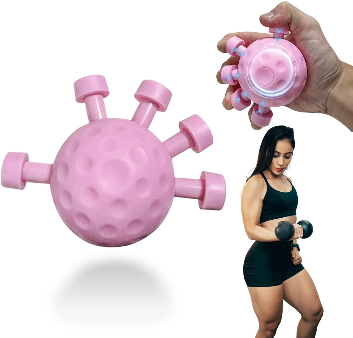 Handtrainer voor het versterken van vingers en onderarmen