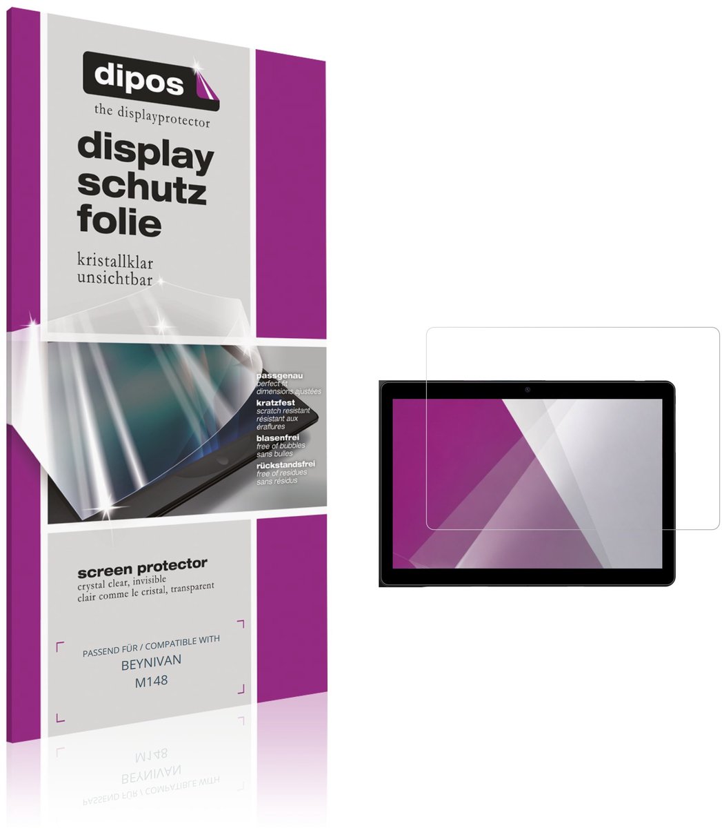 dipos – 2x Beschermfolie geschikt voor BEYNIVAN M148 | Krasbestendige & heldere Screenprotector Ultra-Thin