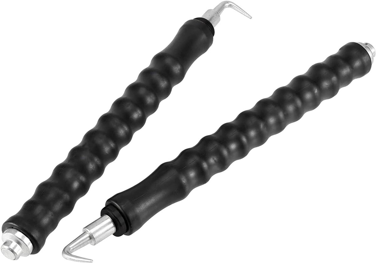 Draadvlechtmachine - 2-pack - Draadbindgereedschap - Boorbindgereedschap - Wapeninghaak - Snelkabelbinder - Rechte haak - Zwart
