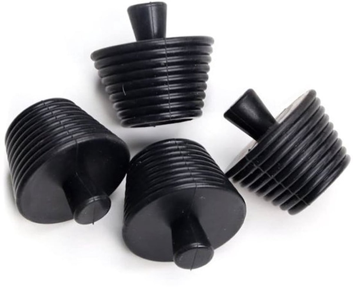 Afvoerstop Zacht en Flexibel - Afvoerplug - Afvoerzeef - Gootsteenstop - Badstop - 4 Stuks Silicone 5 x 4,5 cm - Wastafelplug
