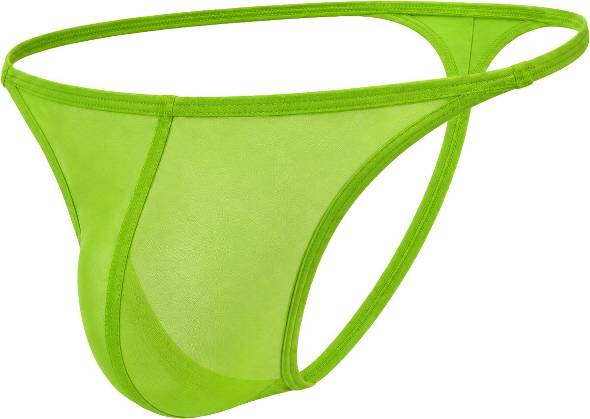 MODUS VIVENDI Delusion Thong Transparent Neon - MAAT XL - Heren Ondergoed - String voor Man - Mannen Thong