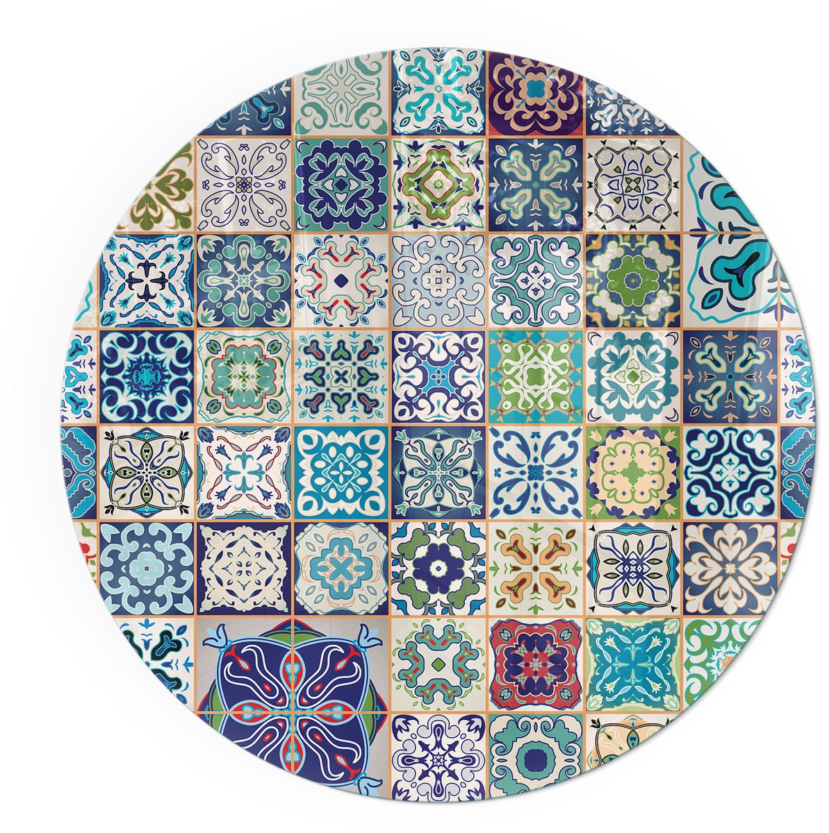 ArtPrintCavePlaat voor onder houtkachel - 80x80cm - Onderplaat kachel - Kachel vloerplaat Blauw - Vloerplaat openhaard