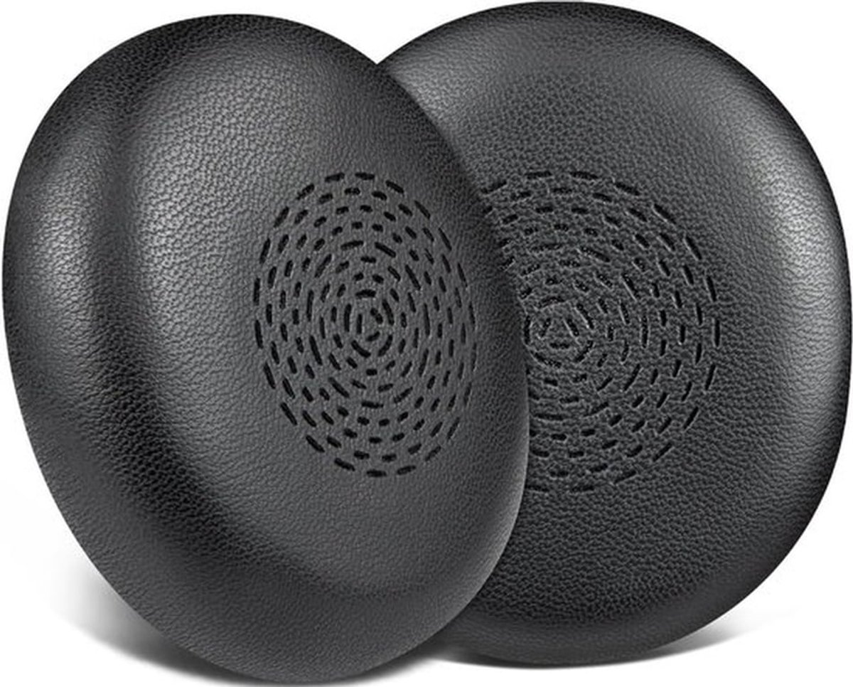 Leren Oorkussens Vervanging voor Jabra Evolve2 75 - Comfortabele Earpads met Geluidsisolatie en Duurzaam Design - Zwart